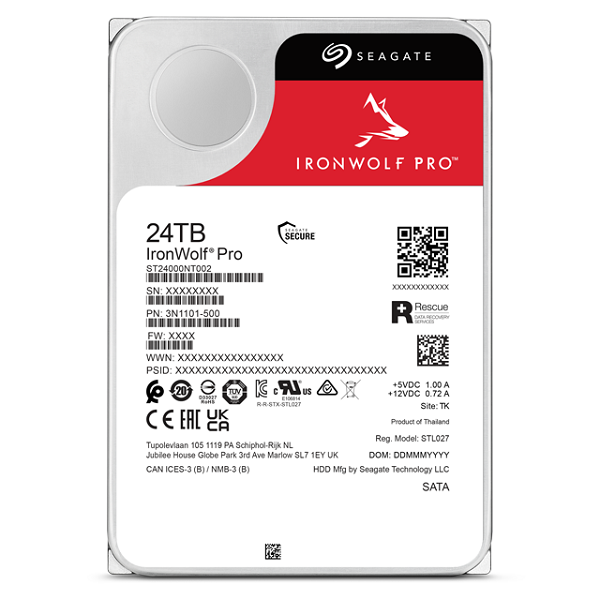 Seagate ST24000NT002 IronWolf Pro IntHDD3.5" 24TB SATA 7200RPM