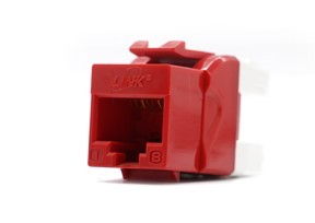 Link US-1005SC2 CAT 5E RJ45 Colorful JACK, Slim สีแดง