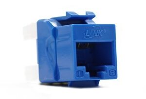 Link US-1005SC4 CAT 5E RJ45 Colorful JACK, Slim สีฟ้า