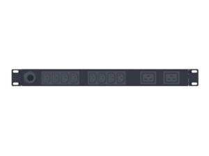 Vertiv F0126849 Geist Rack basic PDU: 16A Rated, C20 Input, 8xC13 + 2xC19, Black, 1U