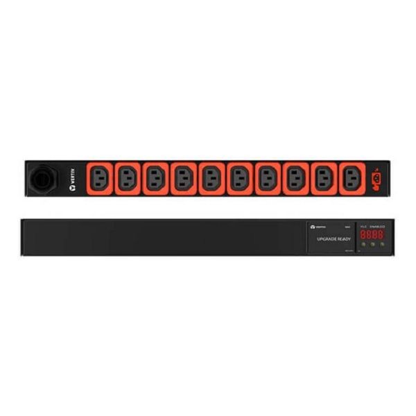 Vertiv 14240227 Geist Rack Metered PDU: 16A Rated, IEC309 Input, U-Lock 10xC13 + U-Lock 0xC19, Black, 1U, Upgradeable