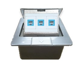 131.jpg Link US-2023A CAT 5E NEW POP-UP STAINLESS 3 PORT OUTLET w/DAMPING