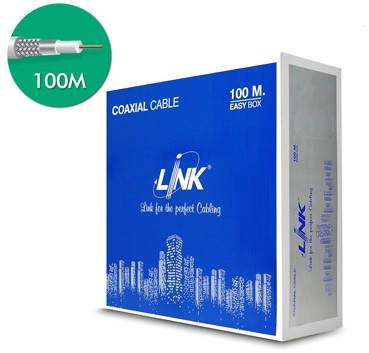 Link CB-0109-1 RG 6/U Cable, 60% Shield, White Jacket