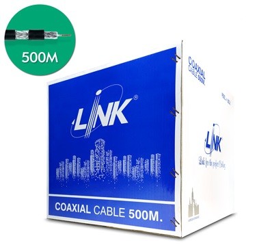 Link CB-0106A RG 6/U Cable, 95% Shield, Black Jacket