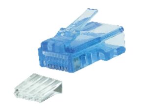201.jpg Link US-1062-4 CAT 6 RJ45 PLUG (ตัวผู้), 2 layer with pre-insert bar, Crystal สีฟ้า