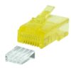 Link US-1062-5 CAT 6 RJ45 PLUG (ตัวผู้), 2 layer with pre-insert bar, Crystal สีเหลือง