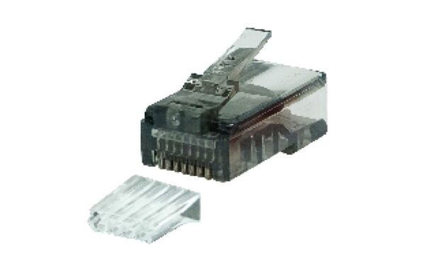 Link US-1062-6 CAT 6 RJ45 PLUG (ตัวผู้), 2 layer with pre-insert bar, Crystal สีดำ