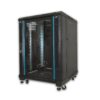 Link CH-60615GS LINK 19" GLASS RACK 15U, (60 x 60 cm.) Black 60 x 60 x 88