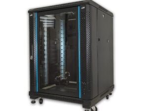 Link CH-60615GS LINK 19" GLASS RACK 15U, (60 x 60 cm.) Black 60 x 60 x 88