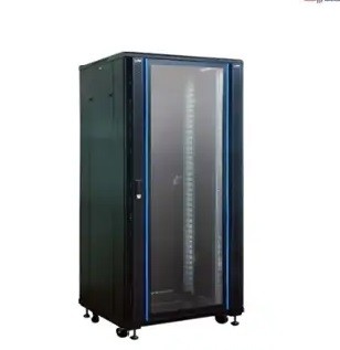 Link CH-60627GS LINK 19" GLASS RACK 27U, (60 x 60 cm.) Black 60 x 60 x 140