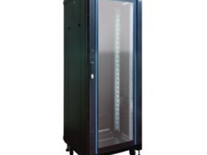 Link CH-60636GS LINK 19” GLASS RACK 36U, (60 x 60 cm.) Black 60 x 60 x 180