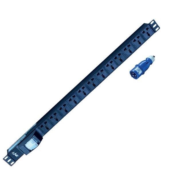 2267.jpg Link CH-10512 PDU 12 Universal Outlet (Circuit Breaker 32 A+ Power Plug 32A)