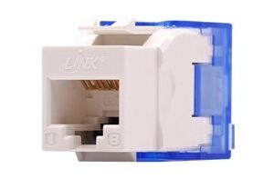 Link US-1006STF CAT 6 RJ45 Modular JACK, Slim, Tool Free, สีขาว