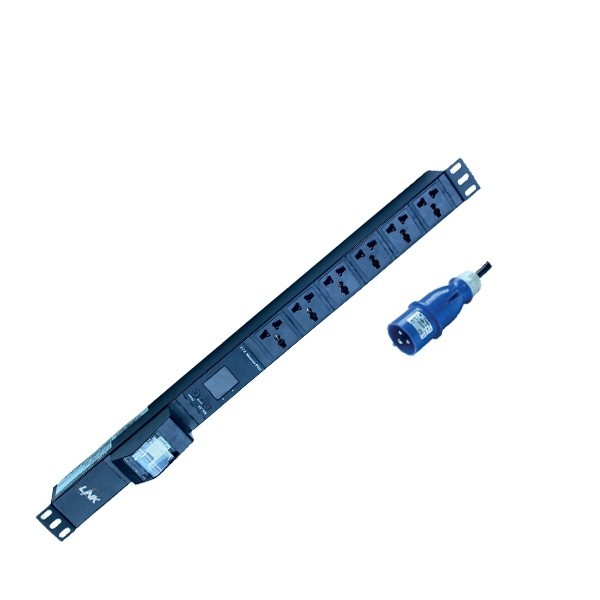 Link CH-10806 PDU 6 Universal Outlet (CircuIt Breaker 16A+V-A+ Power Plug 16A)