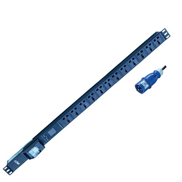 Link CH-10812 PDU 12 Universal Outlet (CircuIt Breaker 16A+V-A+ Power Plug 16A)
