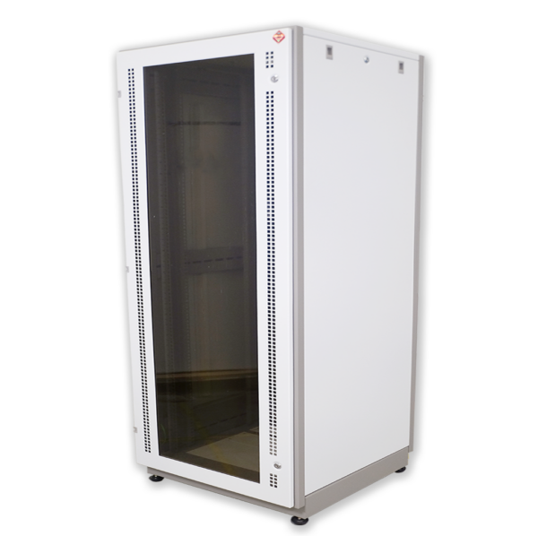 19" German G4-60927 SERVER RACK 27U, (60 x 90 cm.) Two-Tone White-Gray