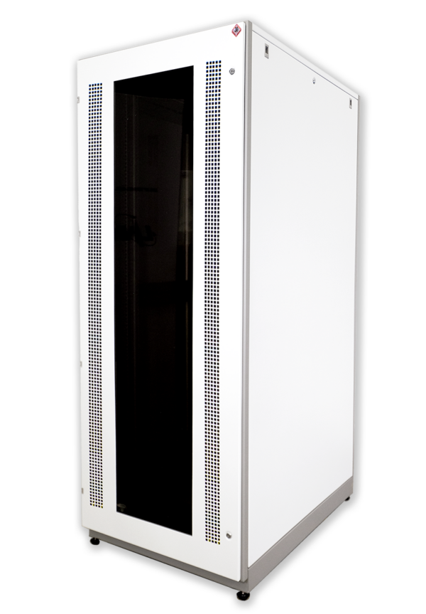 2384.png 19" German G4-81042 SERVER RACK 42U, (80 x 100 cm.) Two-Tone White-Gray
