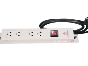 2503.png 19" German G7-00004 AC POWER DISTRIBUTION 4 TIS Outlet w/Cable 1.8 M w. /, SW Cover