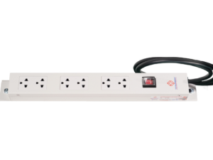 2505.png 19" German G7-00006 AC POWER DISTRIBUTION 6 TIS Outlet w/Cable 3 M w. /, SW Cover