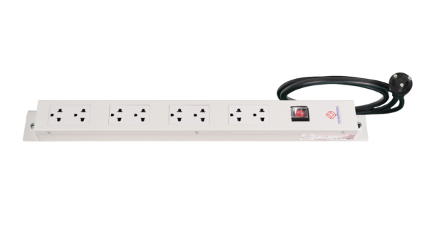 2507.png 19" German G7-00008 AC POWER DISTRIBUTION 8 TIS Outlet w/Cable 3 M w. /, SW Cover