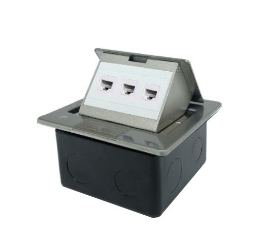 251.jpg Link US-2033A CAT 6 NEW POP-UP STAINLESS 3 PORT OUTLET w/DAMPING