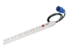 2512.png 19" German G7-00112 32 Ampere POWER DISTRIBUTION 12 Outlet Cable 3 M. & o wPer Plug w/CB