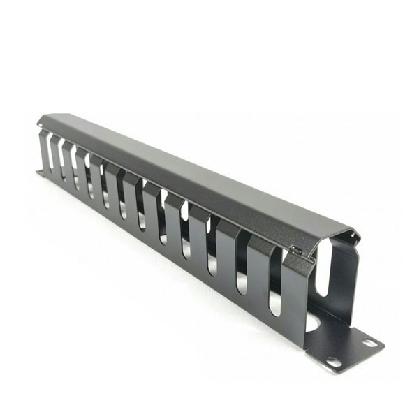 19" German G7-06003B CABLE MANAGEMENT PANEL WITH COVER (BLACK)