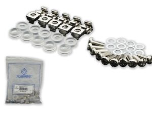 19" German G7-09300SET SCREW M6 + CAPTIVE NUT M6 + Plastic washer + Metal gasket