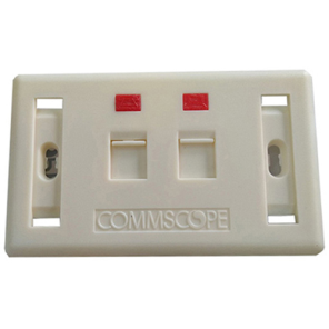 Commscope AM-3022 (272368-2) COMMSCOPE FACE PLATE 2 PORT WITH SHUTTER