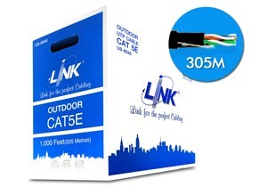 Link US-9045 CAT 5E UTP, PE OUTDOOR (Double Jacket)