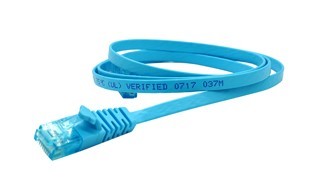 Link US-5143-8 CAT 6 FLAT PATCH CORD 3 M. ( Light Blue )