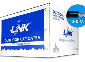 Link US-9015M CAT 5E UTP, PE OUTDOOR w/Drop Wire (Single Jacket)