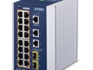 Planet IGS-20160HPT  16 x 10/100/1000T 802.3at PoE + 2 x 10/100/1000T + 2 x 100/1000X SFP Managed Industrial Switch