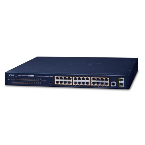 Planet GS-4210-24P2S 24GbE PoE + 2 SFP L2 Managed PoE Switch (300W)