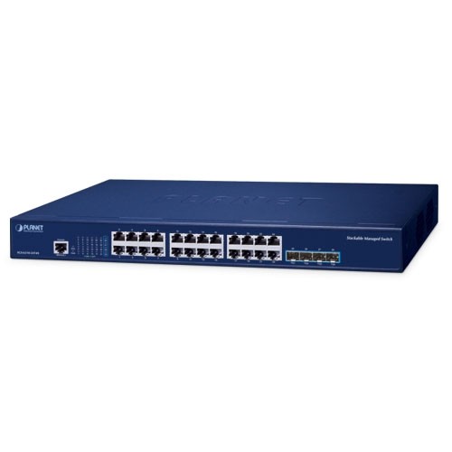 Planet SGS-6310-24T4X 24 x GbE + 4 x 10G SFP+ Stackable L3 Managed PoE Switch