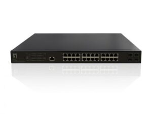 Levelone GEP-2861 24GE + 4SFP L2 Managed PoE Switch, 390W