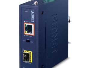 Planet IGTP-815AT Industrial Compact 100/1000BASE-X to 10/100/1000BASE-T 802.3at PoE+ Media Converter