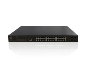 Levelone GEP-2861 24GE + 4SFP L2 Managed PoE Switch, 390W