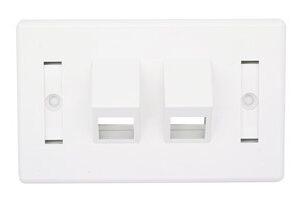 334.jpg Link US-2342A ANGLE FACE PLATE 2 PORT, w/Label