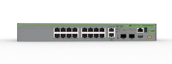 3529.jpg Allied Telesis AT-GS970EMX/20-30 16-port 10/100/1000T stackable switch with 2x1/2.5/5/10 Gigabit copper uplinks,2xSFP/SFP+ slots