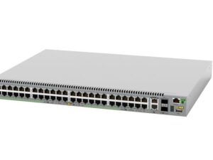 Allied Telesis AT-GS970EMX/52-10 48-port 10/100/1000T stackable switch with 2x1/2.5/5/10 Gigabit copper uplinks,2xSFP/SFP+ slots