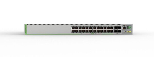 Allied Telesis AT-GS980MX/28-30  stackable Gigabit Layer 3 Lite switch features 24 x 100M/1G ports, and 4 x 10G uplinks