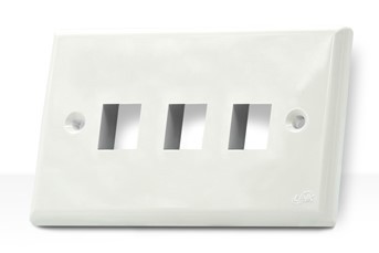 Link US-2313 SHINY FACE PLATE 3 PORT