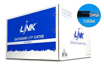 Link US-9015M-1 CAT 5E UTP, PE OUTDOOR w/Drop Wire (Single Jacket)