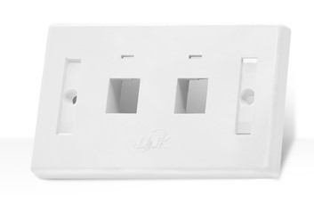Link US-2002AWH FACE PLATE 2 PORT With Icon & Lable ID (White)
