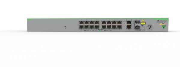 Allied Telesis AT-FS980M/18PS-40 16-port 10/100TX PoE+ switch with 2 combo (10/100/1000T or 100/1000X SFP) uplink ports
