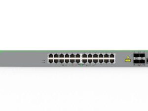 3678.jpg Allied Telesis AT-FS980M/28DP-30 24 x 10/100 PoE+ ports, 4 x SFP uplink/stacking ports and dual fixed PSUs