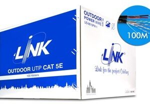 Link US-9015PW-1 CAT 5E UTP, PE OUTDOOR w/Power wire