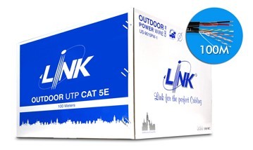 Link US-9015PW-1 CAT 5E UTP, PE OUTDOOR w/Power wire