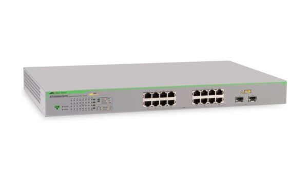 Allied Telesis AT-GS950/16-50 16-port 10/100/1000T eco-friendly WebSmart switch with 2 SFP combo ports